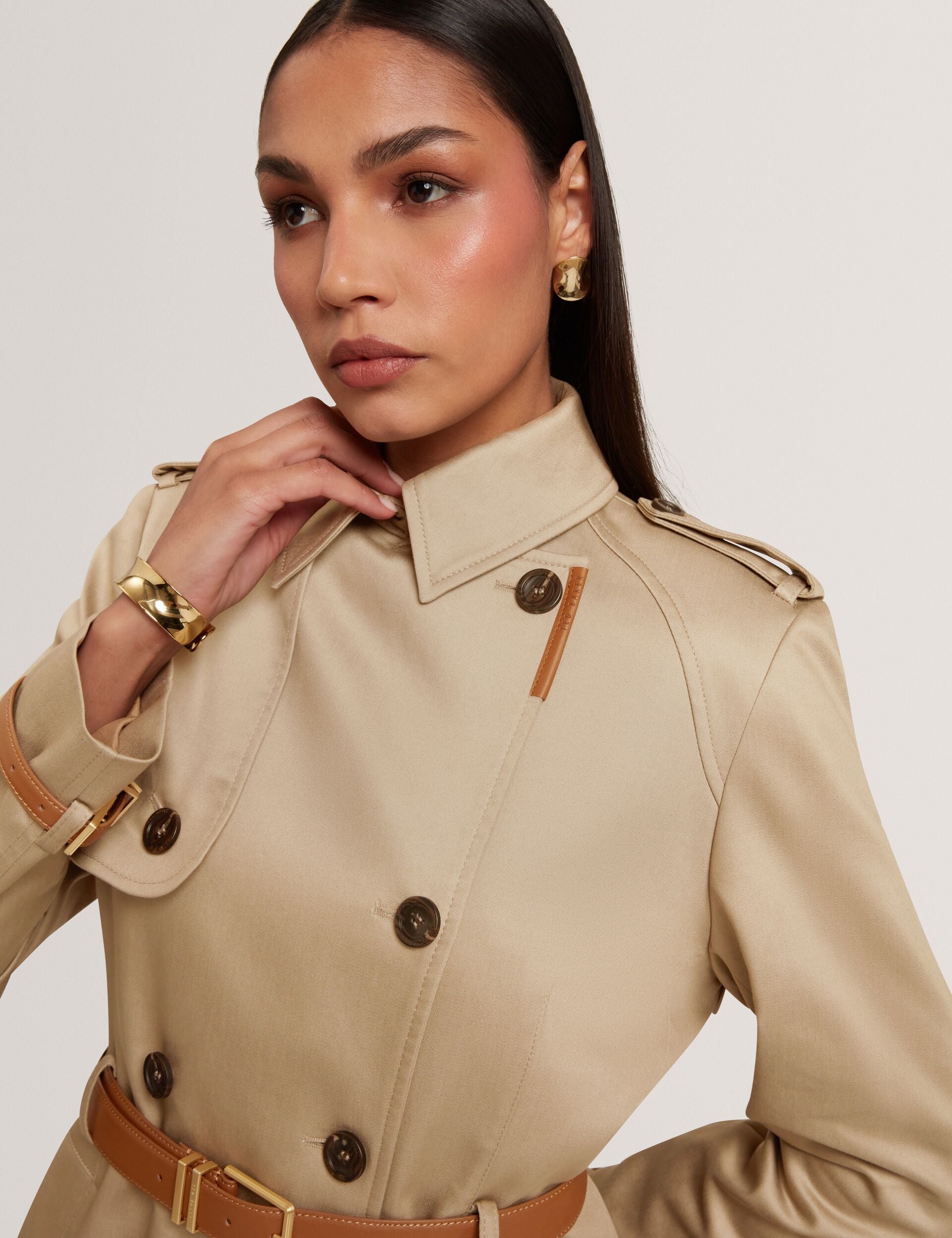 Ted Baker Arytha Cotton Twill Belted Trench Coat Women's