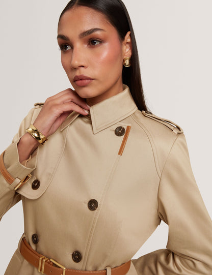 Ted Baker Arytha Cotton Twill Belted Trench Coat Women's