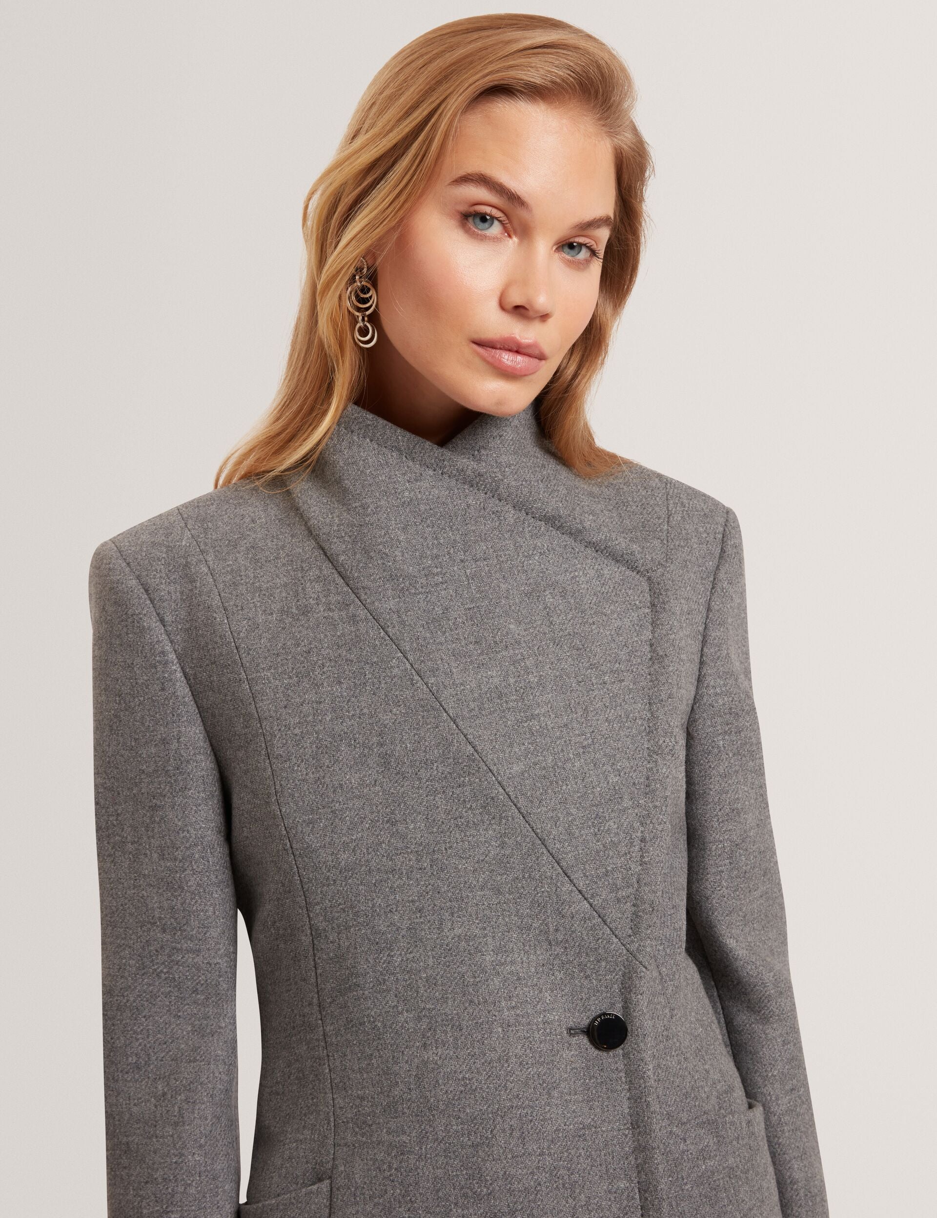 Ted Baker Evigna Wool Rich Hourglass Short Wrap Coat Women's