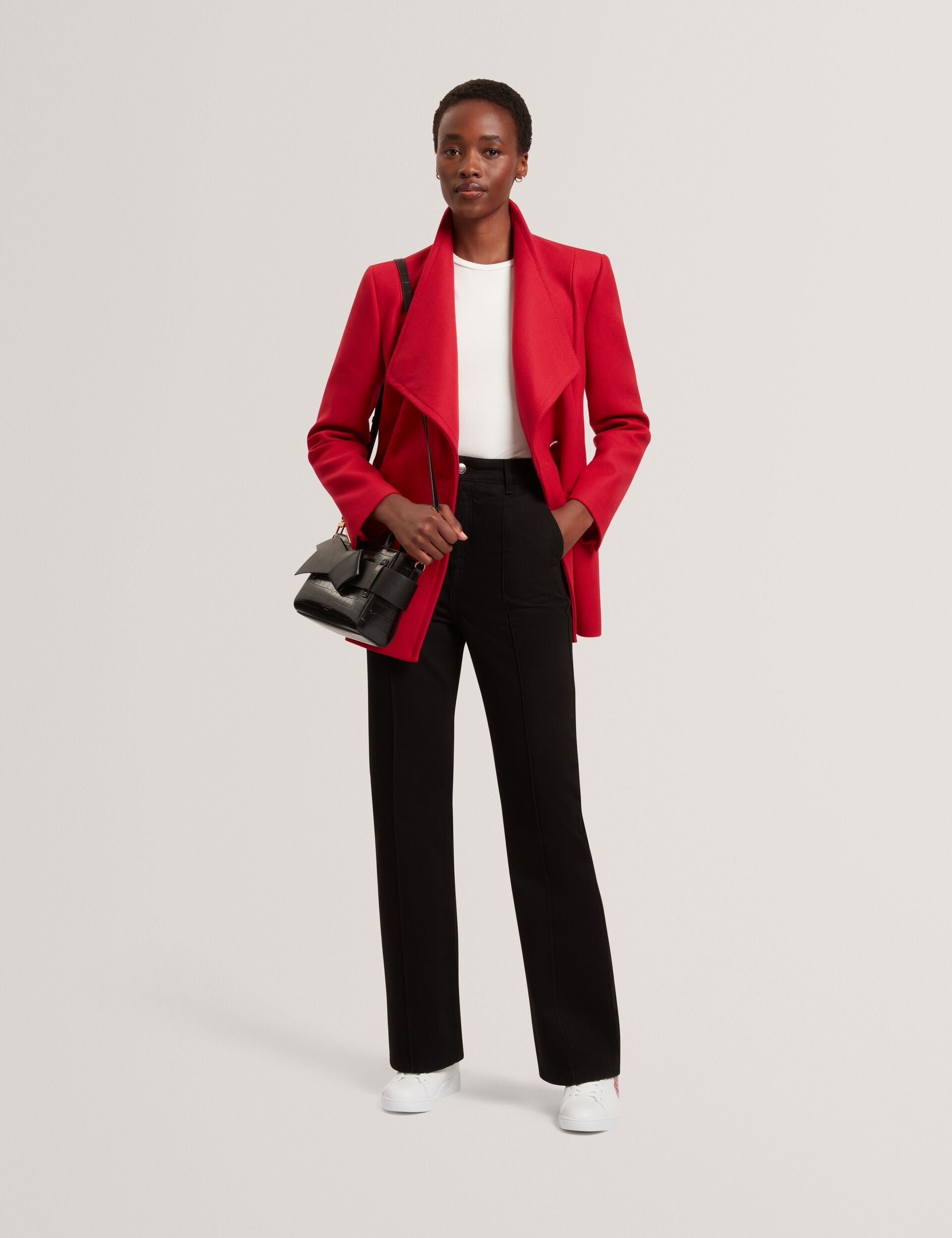 Ted Baker Evigna Wool Rich Hourglass Short Wrap Coat Women's
