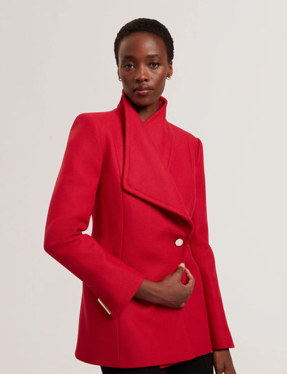Ted Baker Evigna Wool Rich Hourglass Short Wrap Coat Women's