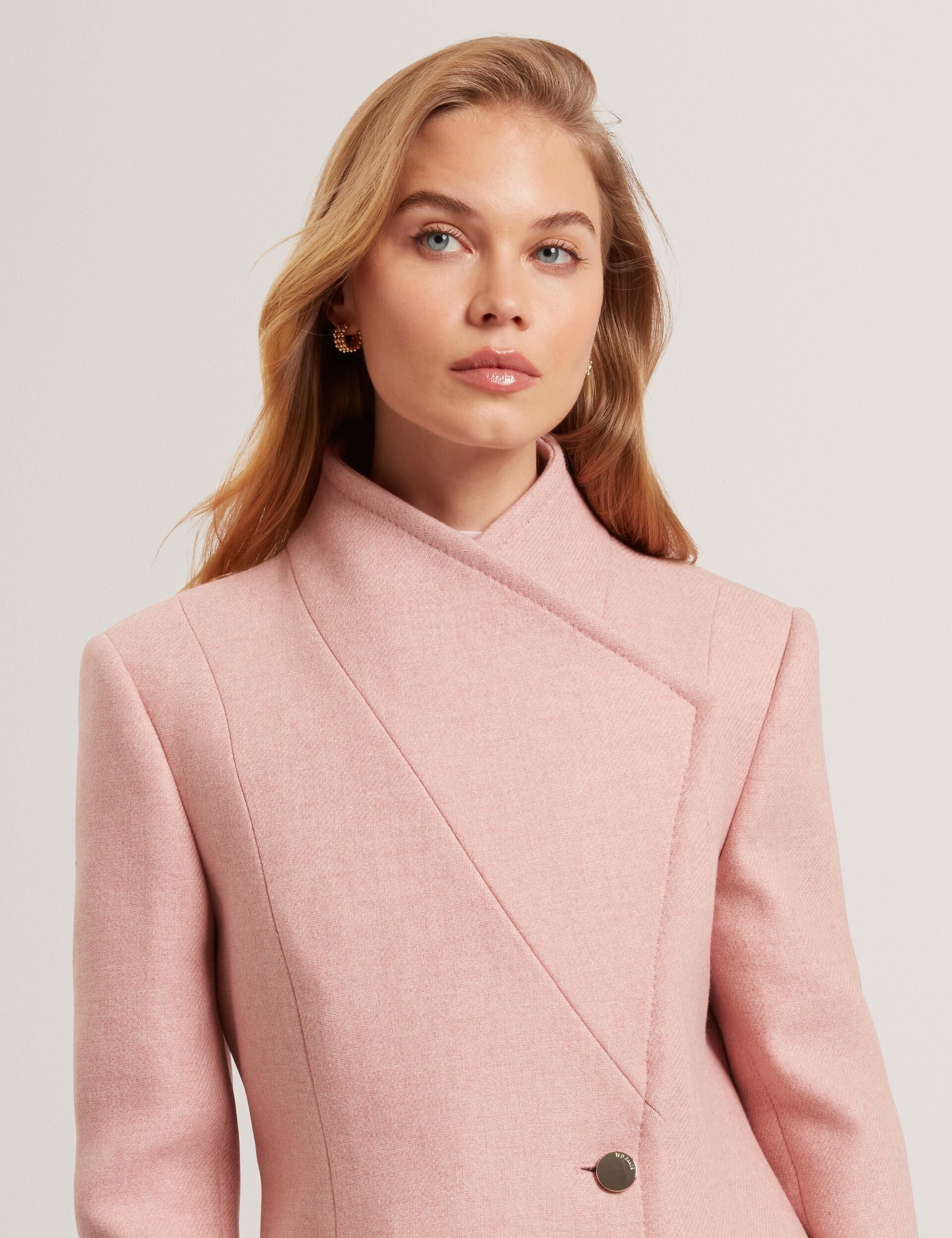 Ted Baker Evigna Wool Rich Hourglass Short Wrap Coat Women's