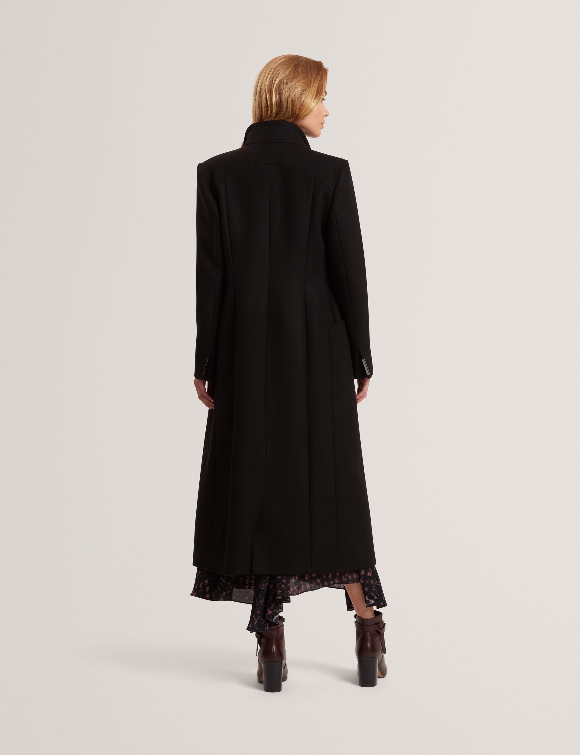 Ted Baker Mindee Wool Rich Hourglass Longline Wrap Coat Women's