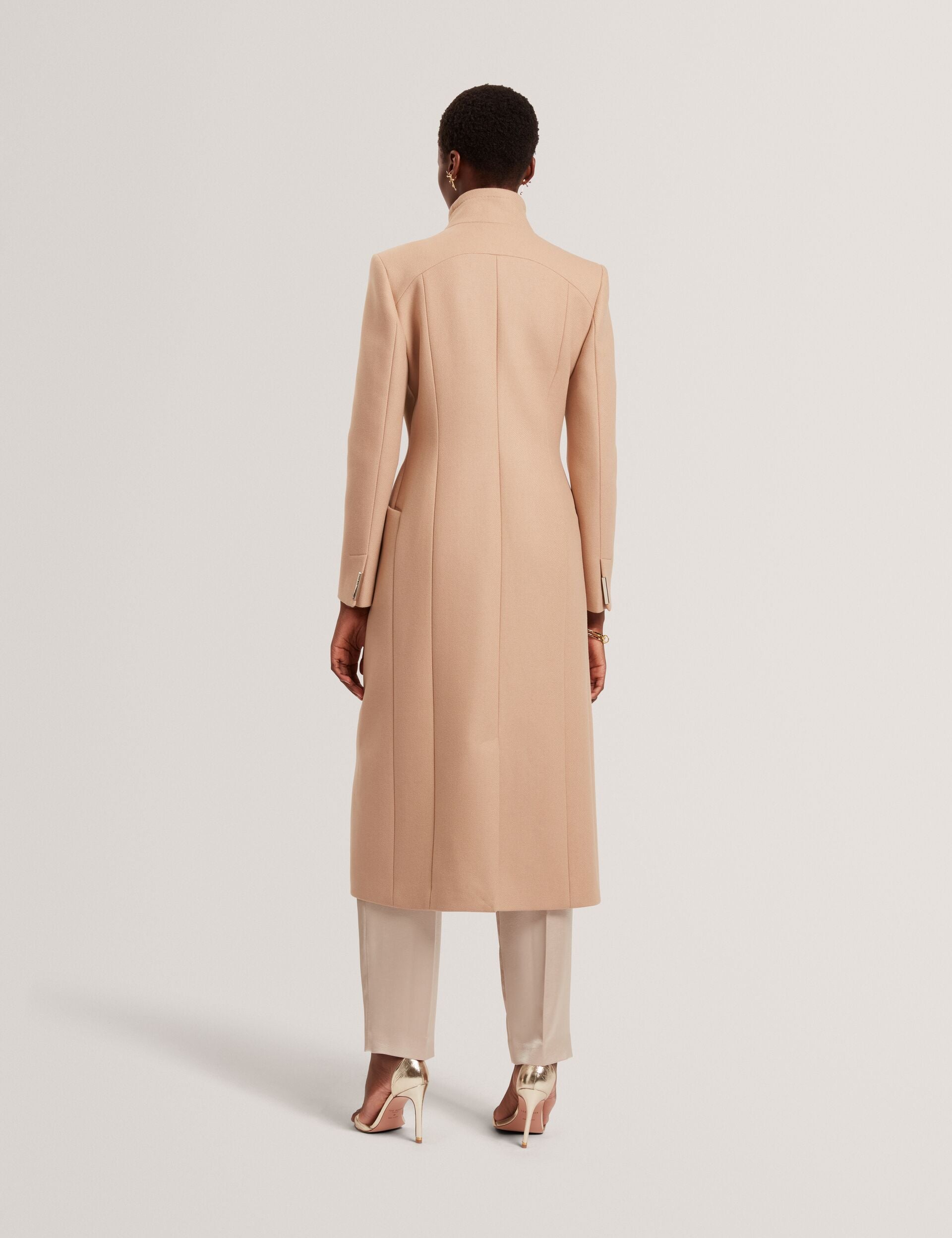 Ted Baker Mindee Wool Rich Hourglass Longline Wrap Coat Women's