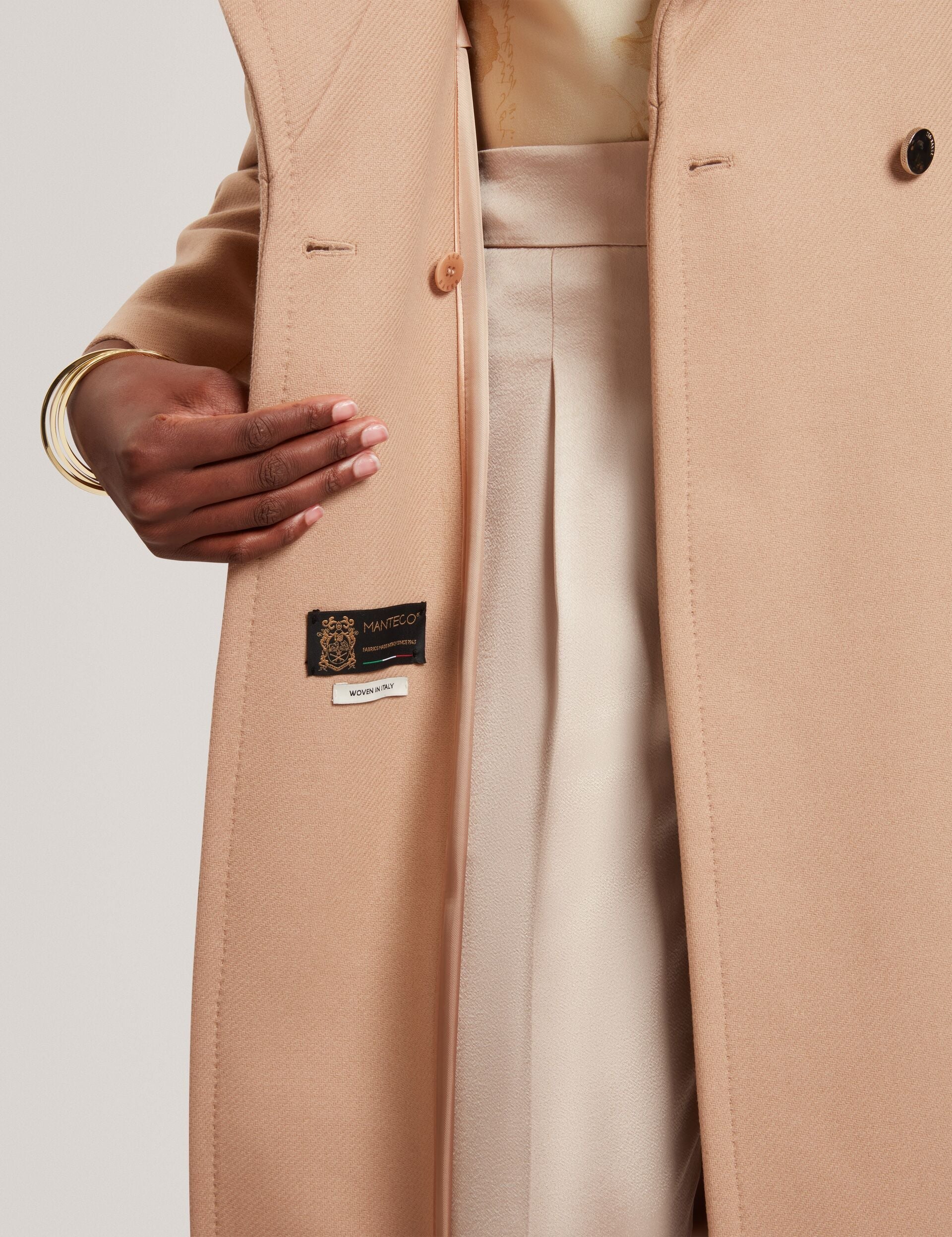Ted Baker Mindee Wool Rich Hourglass Longline Wrap Coat Women's