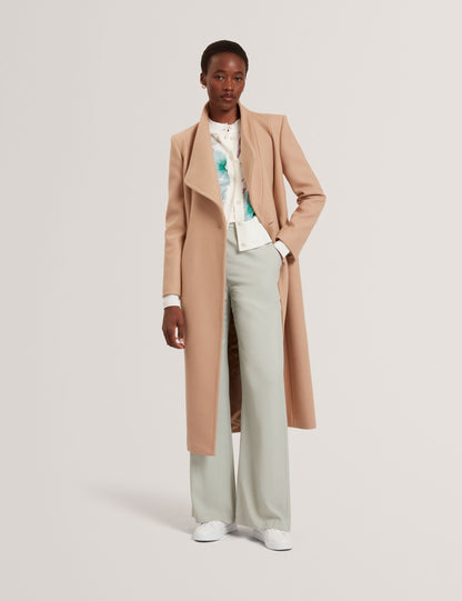 Ted Baker Mindee Wool Rich Hourglass Longline Wrap Coat Women's
