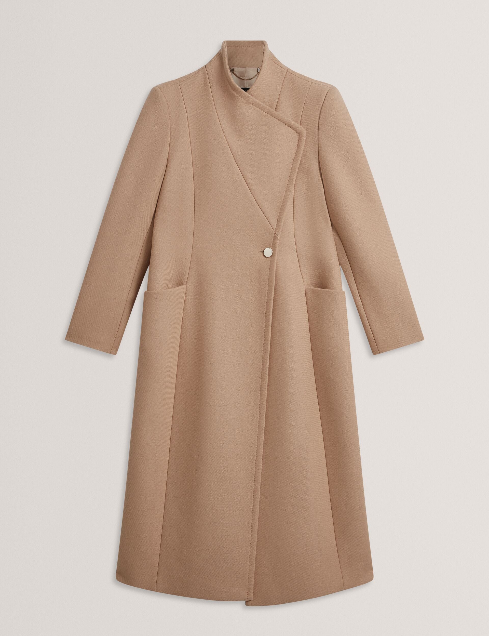 Ted Baker Mindee Wool Rich Hourglass Longline Wrap Coat Women's