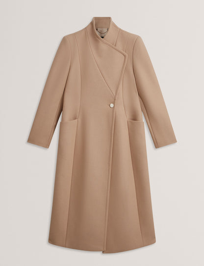 Ted Baker Mindee Wool Rich Hourglass Longline Wrap Coat Women's