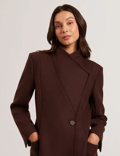 Ted Baker Mindee Wool Rich Hourglass Longline Wrap Coat Women's