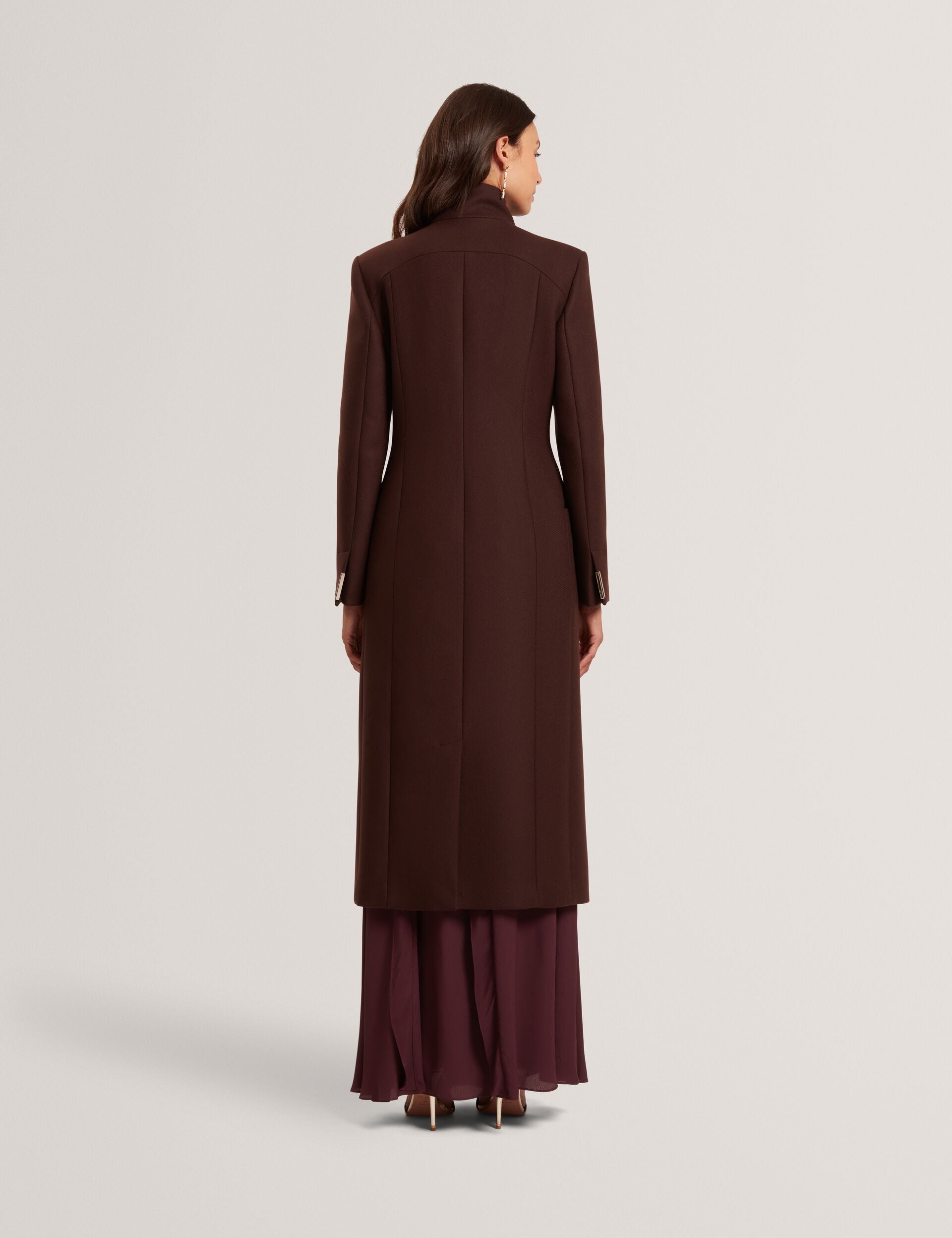 Ted Baker Mindee Wool Rich Hourglass Longline Wrap Coat Women's