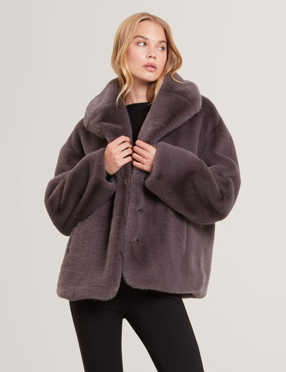Ted Baker Fiela Faux Fur Oversized Short Coat Women's