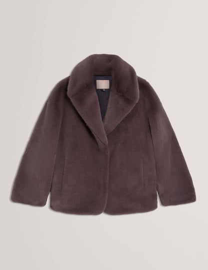 Ted Baker Fiela Faux Fur Oversized Short Coat Women's
