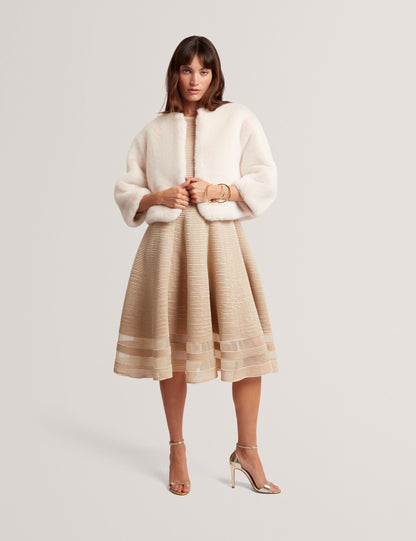 Ted Baker Primmra Faux Fur Open Cropped Jacket Women's