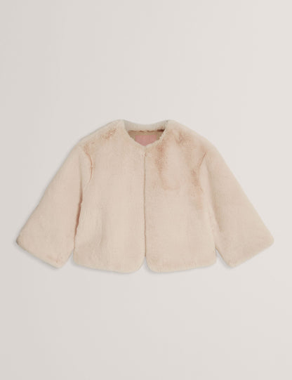 Ted Baker Primmra Faux Fur Open Cropped Jacket Women's