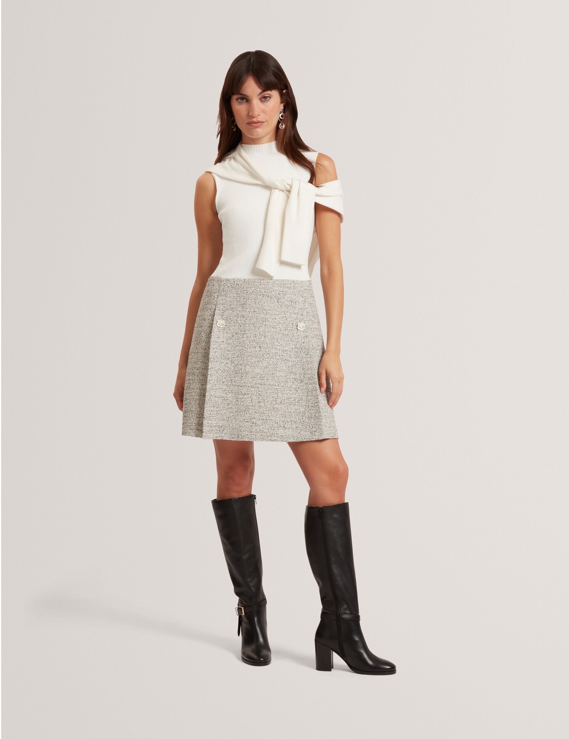 Ted Baker Ekaam Sleeveless Boucle Knit Mini Dress Women's