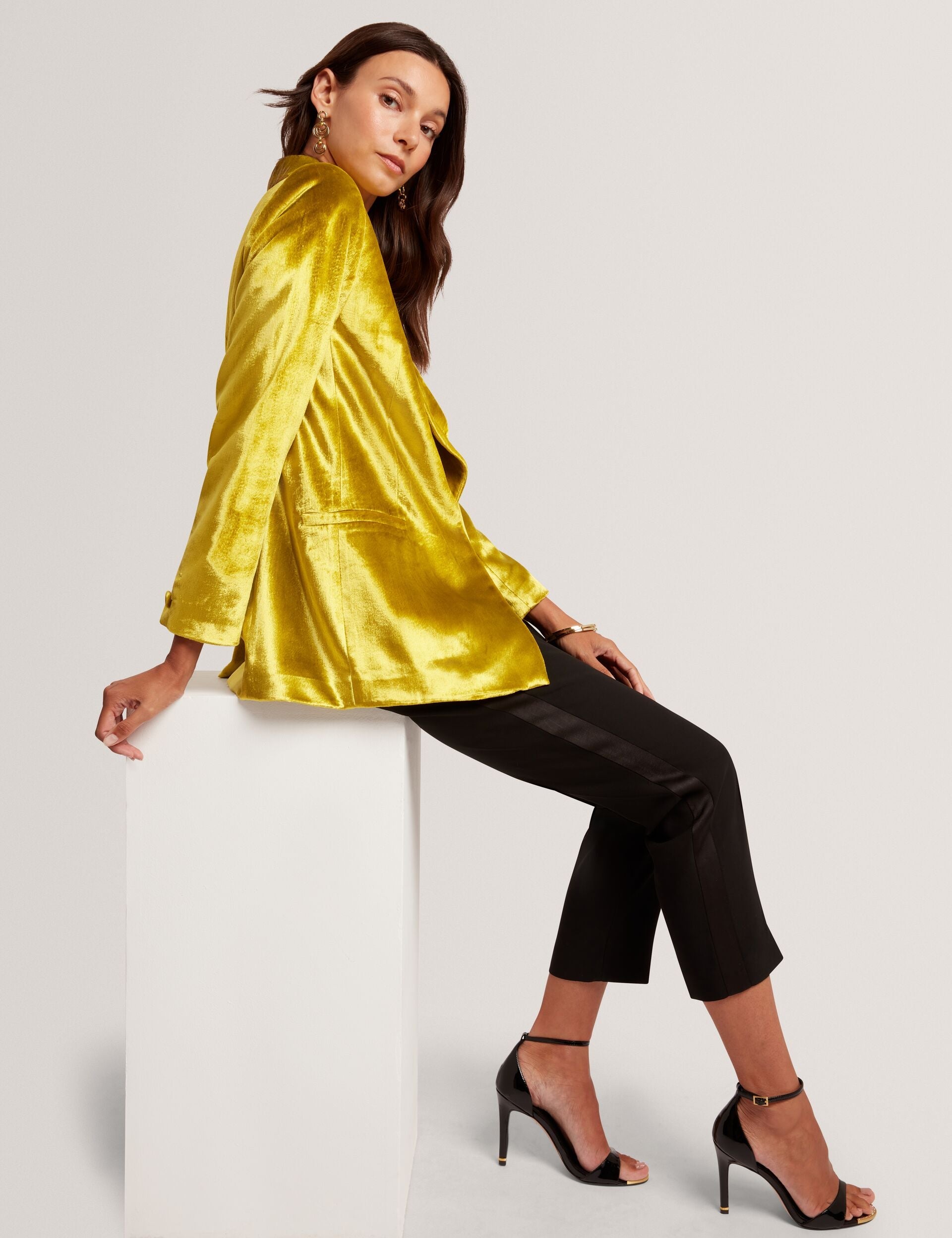 Ted Baker Xenit Tuxedo Satin Detail Slim Fit Trousers Women's