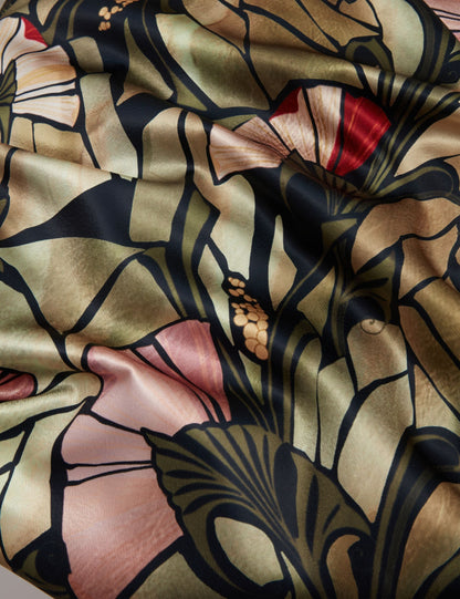Ted Baker Alhie Mirrored Print Satin Midi Full Skirt Women's