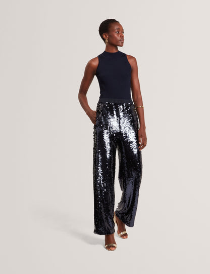 Ted Baker Behti Sequin Pullon Wide Leg Trousers Women's