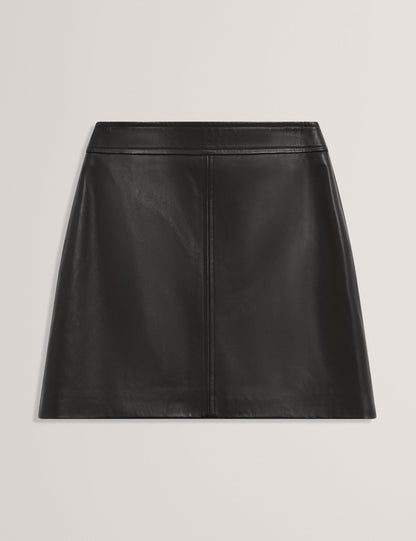 Ted Baker Vikta Leather Panelled Aline Mini Skirt Women's