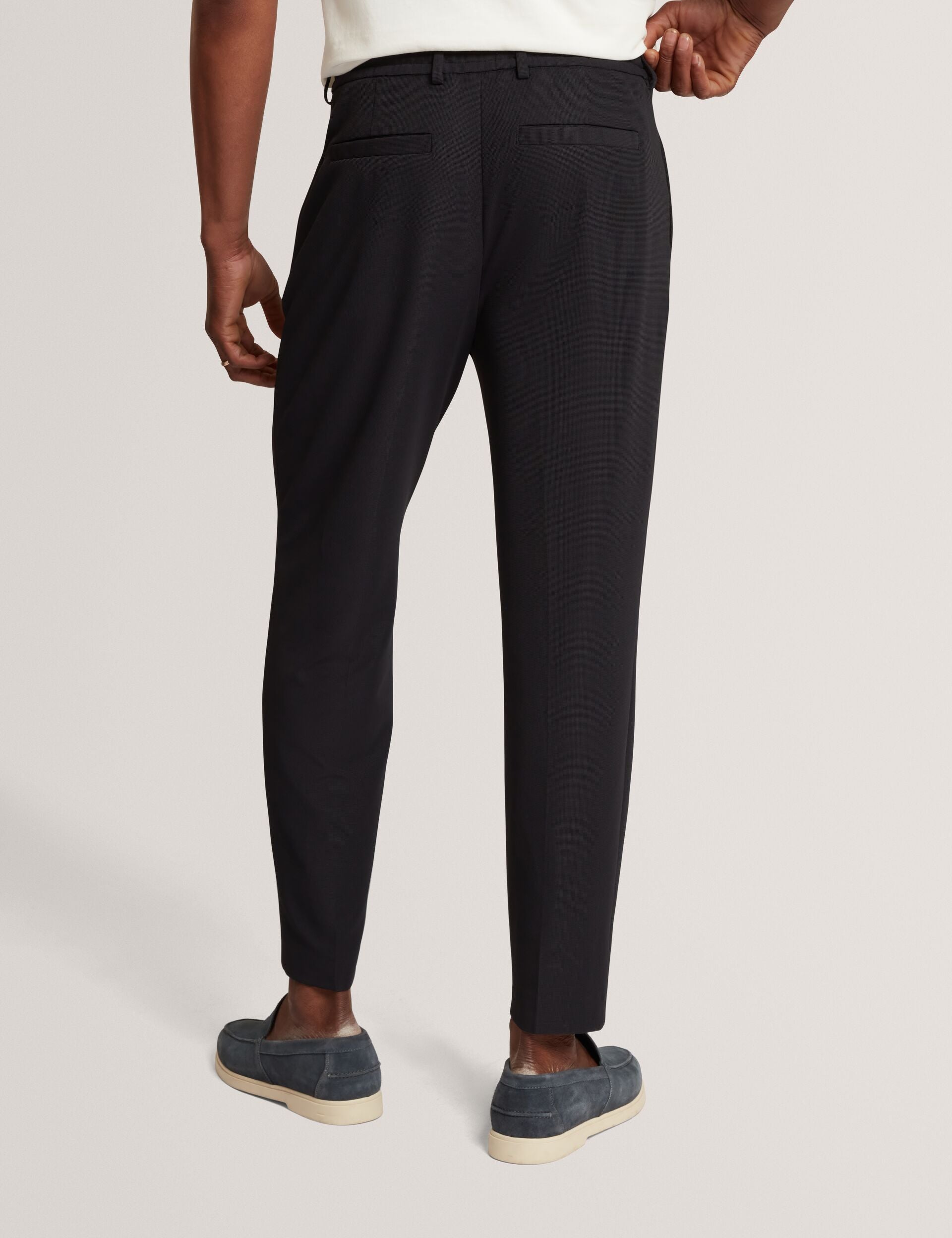 Ted Baker Cialdat Waffle Texture Tapered Leg Trousers