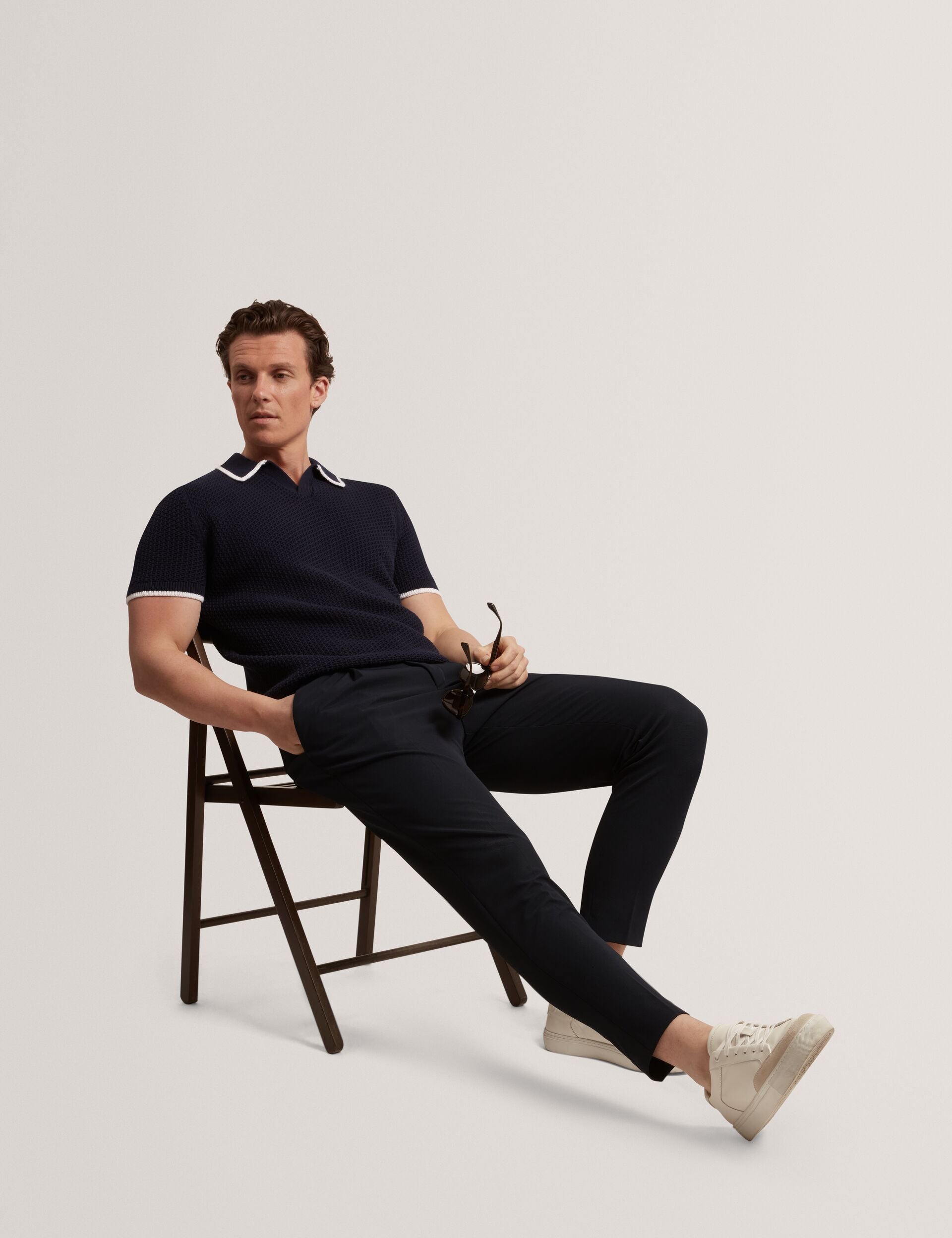 Ted Baker Cialdat Tapered Waffle Knit Trouser