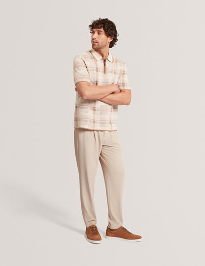 Ted Baker Cialdat Waffle Texture Tapered Leg Trousers