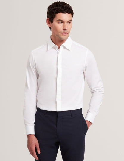 Ted Baker Tibor Covered Placket Long Sleeve Cotton Shirt