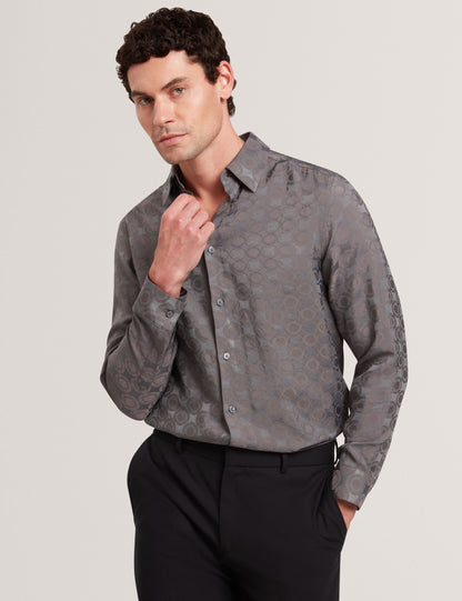 Ted Baker Farax Geometric Crinkled Texture Shirt