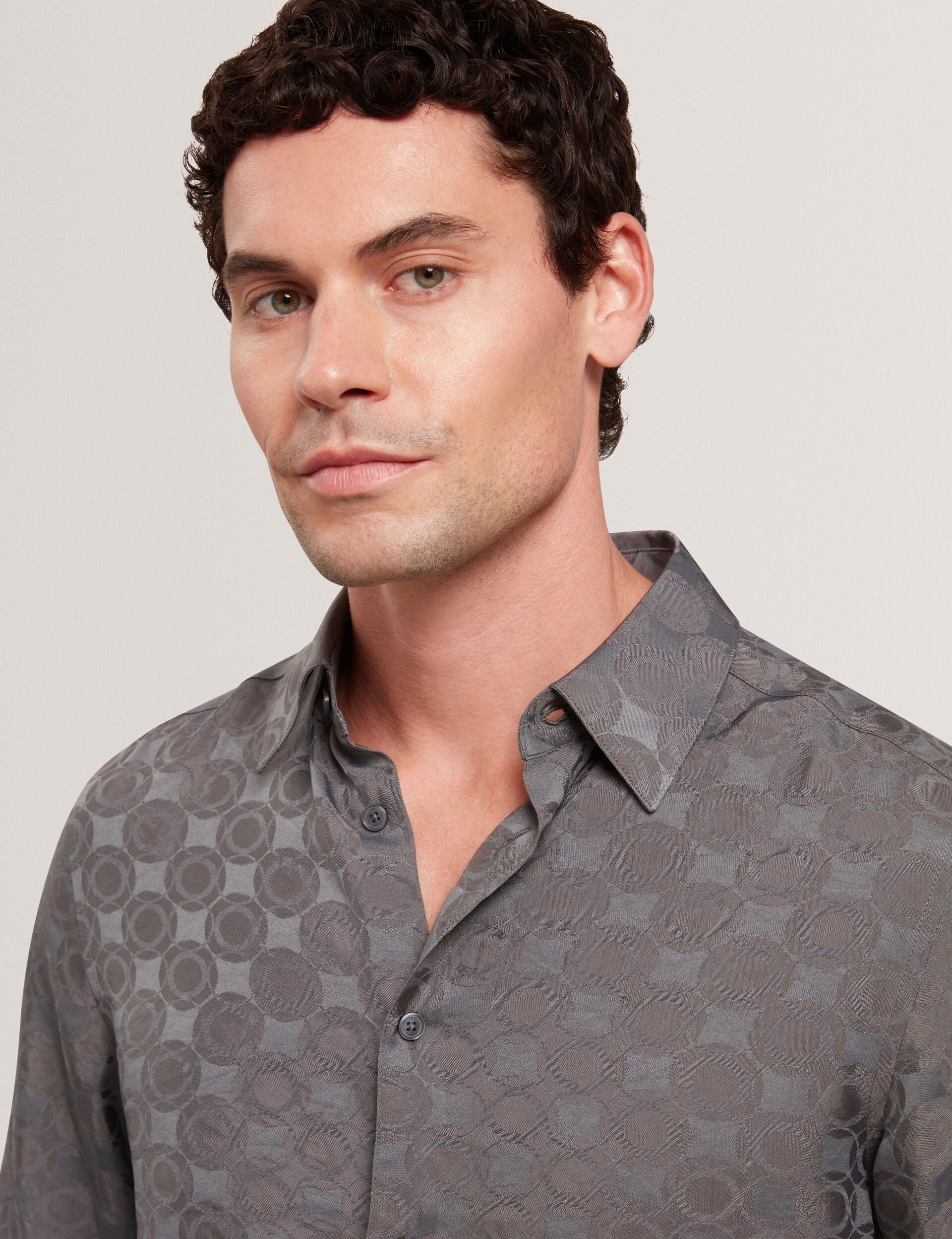 Ted Baker Farax Geometric Crinkled Texture Shirt