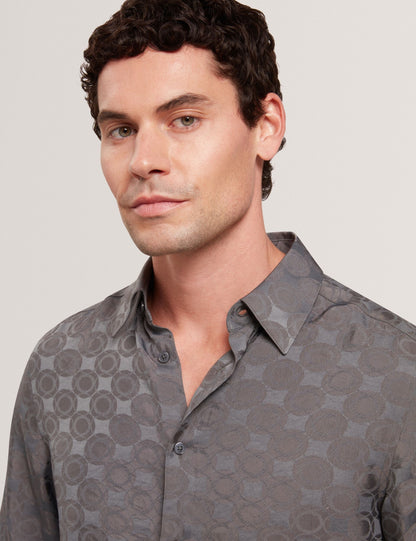 Ted Baker Farax Geometric Crinkled Texture Shirt