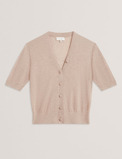 Ted Baker Dazlia Merino Wool Cropped Short Sleeve Cardigan Women's