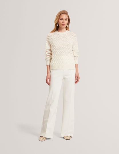 Ted Baker Jocieyy Pointelle Cable Knit Wool Jumper Women's