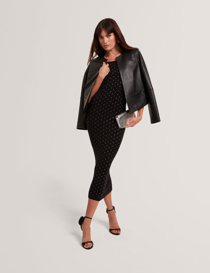 Ted Baker Jestaa Diamante Knit Bardot Bodycon Midi Dress Women's