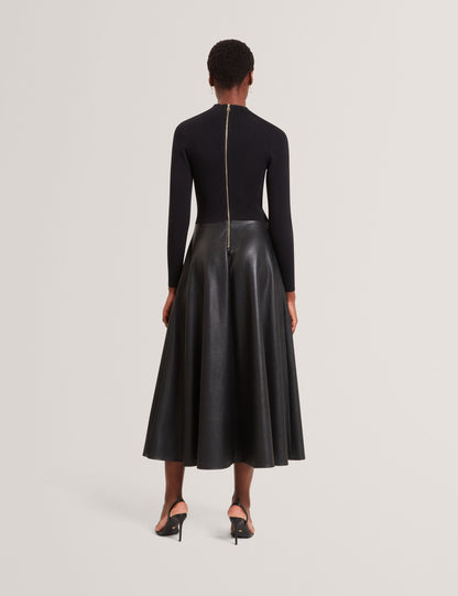 Ted Baker Noviva Knit Faux Leather Illusion Midi Dress Women's