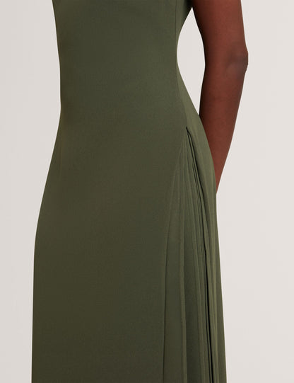 Ted Baker Dahrcy Pleat Detail Sleeveless Column Midi Dress Women's