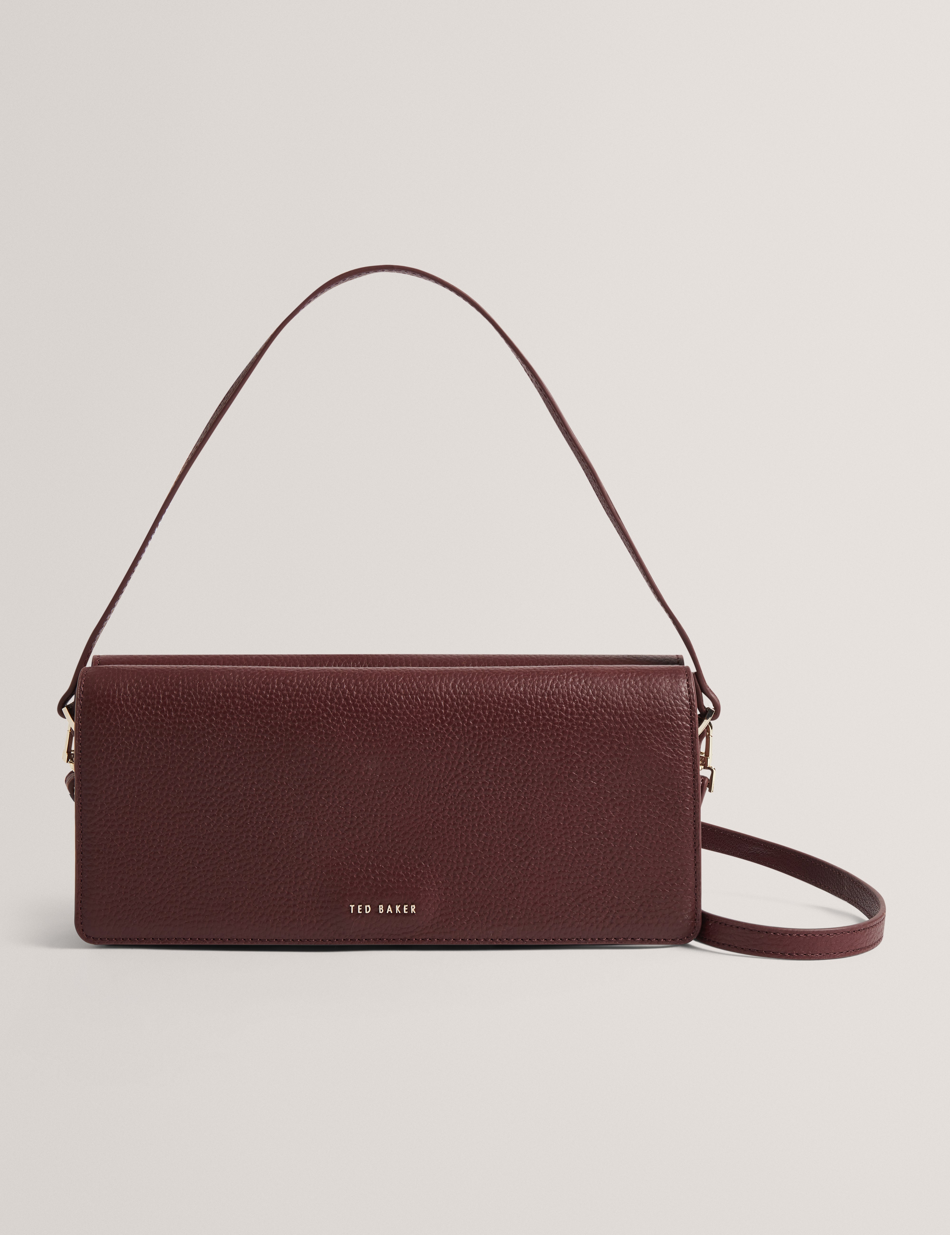 Ted Baker Twyyla Leather Foldover Baguette Shoulder Bag Women's