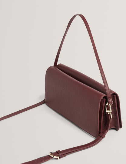 Ted Baker Twyyla Leather Foldover Baguette Shoulder Bag Women's