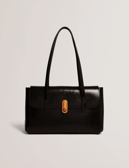 Ted Baker Kkamy Twist Lock Crinkled Leather Baguette Bag Women's