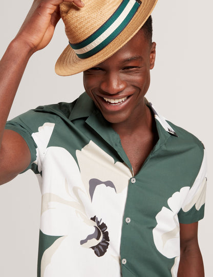 Ted Baker Hebbden Floral Graphic Relaxed Short Sleeve Shirt