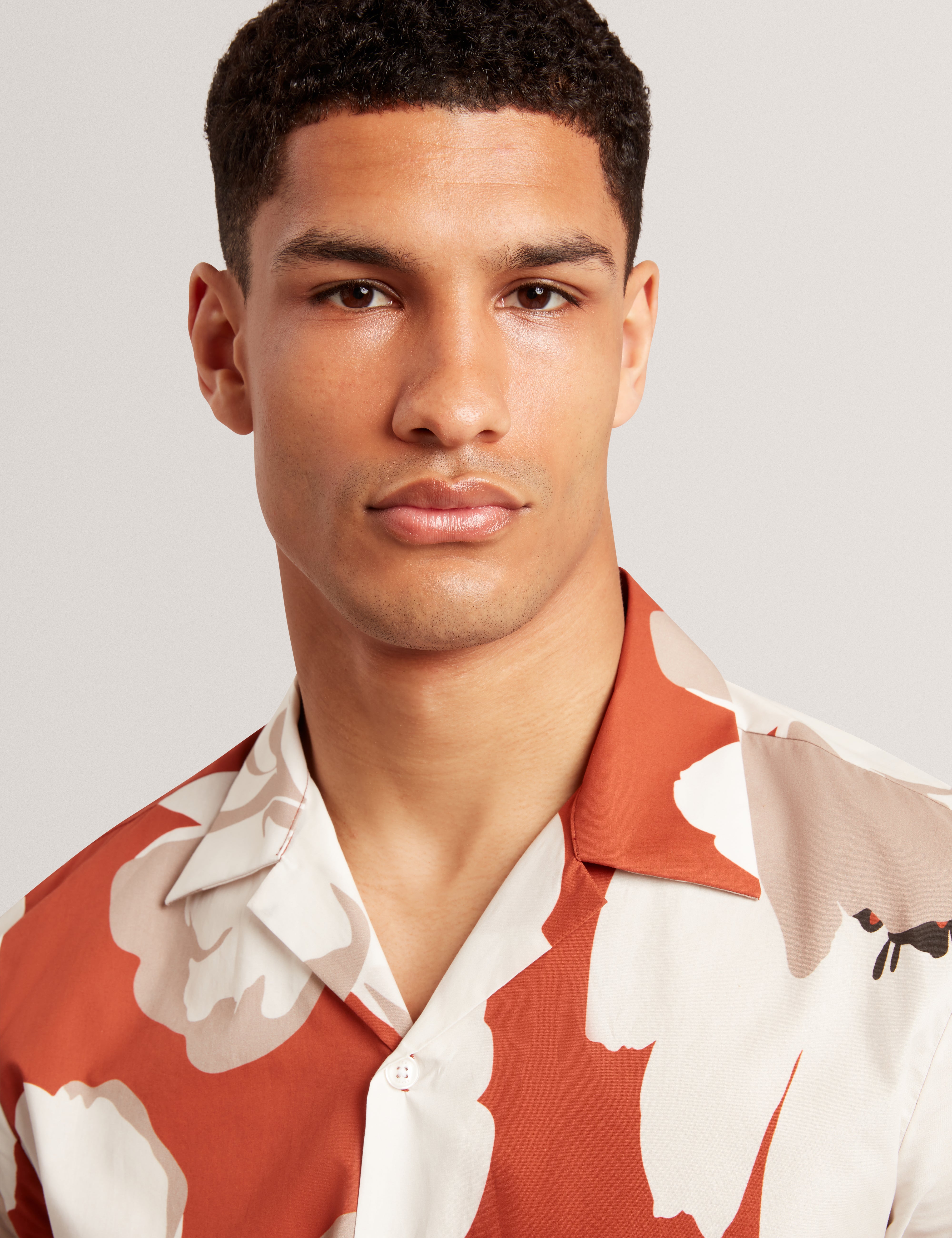 Ted Baker Hebbden Floral Graphic Relaxed Short Sleeve Shirt