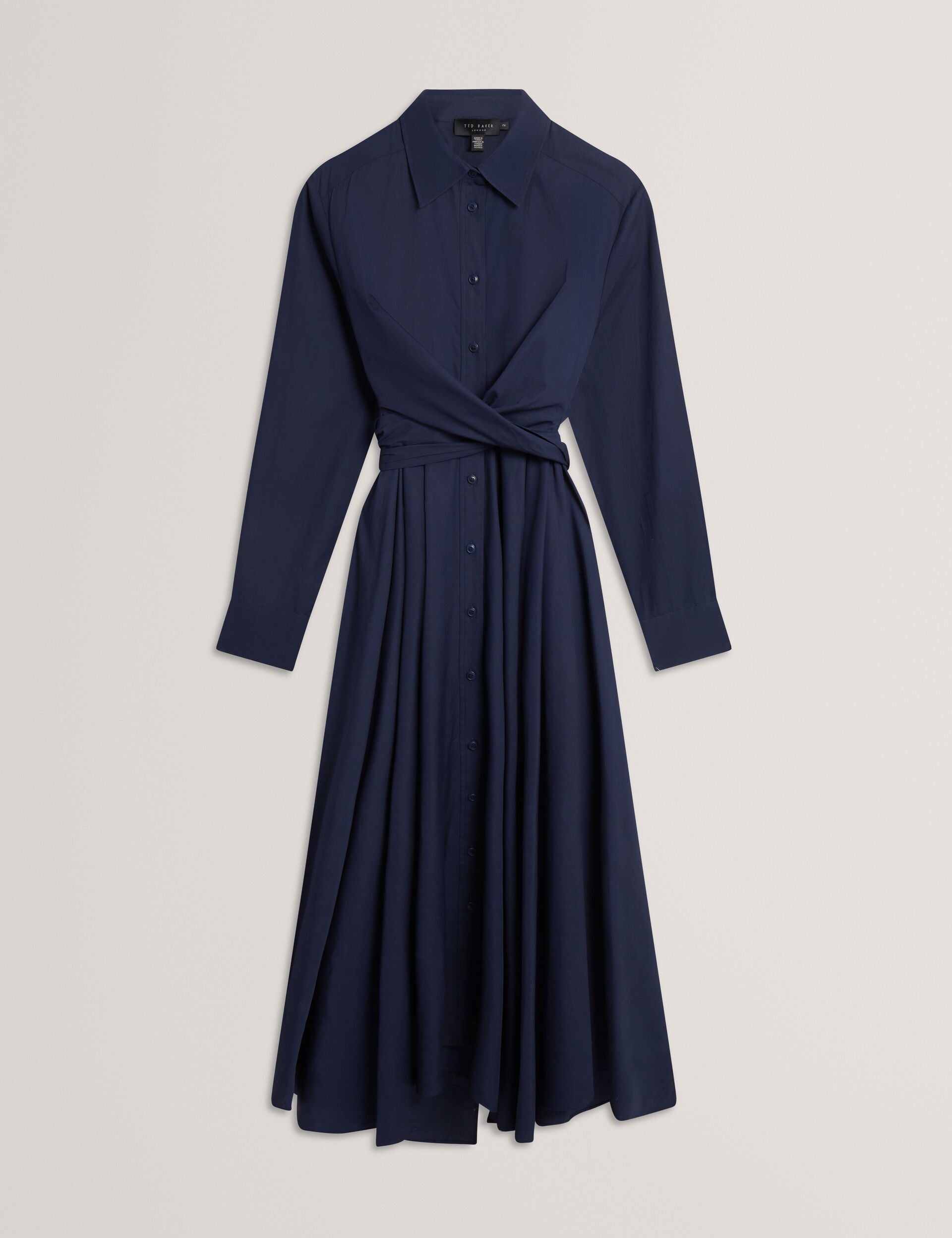 Ted Baker Ellisia Cotton Wrap Cut Out Midi Shirt Dress Women's
