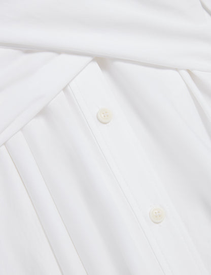 Ted Baker Ellisia White Cotton Wrap Cut Out Midi Shirt Dress Women's