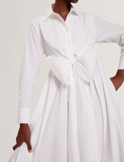 Ted Baker Ellisia White Cotton Wrap Cut Out Midi Shirt Dress Women's