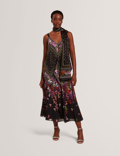 Ted Baker Ayyla Scarf Print Handkerchief Hem Cami Top Women's