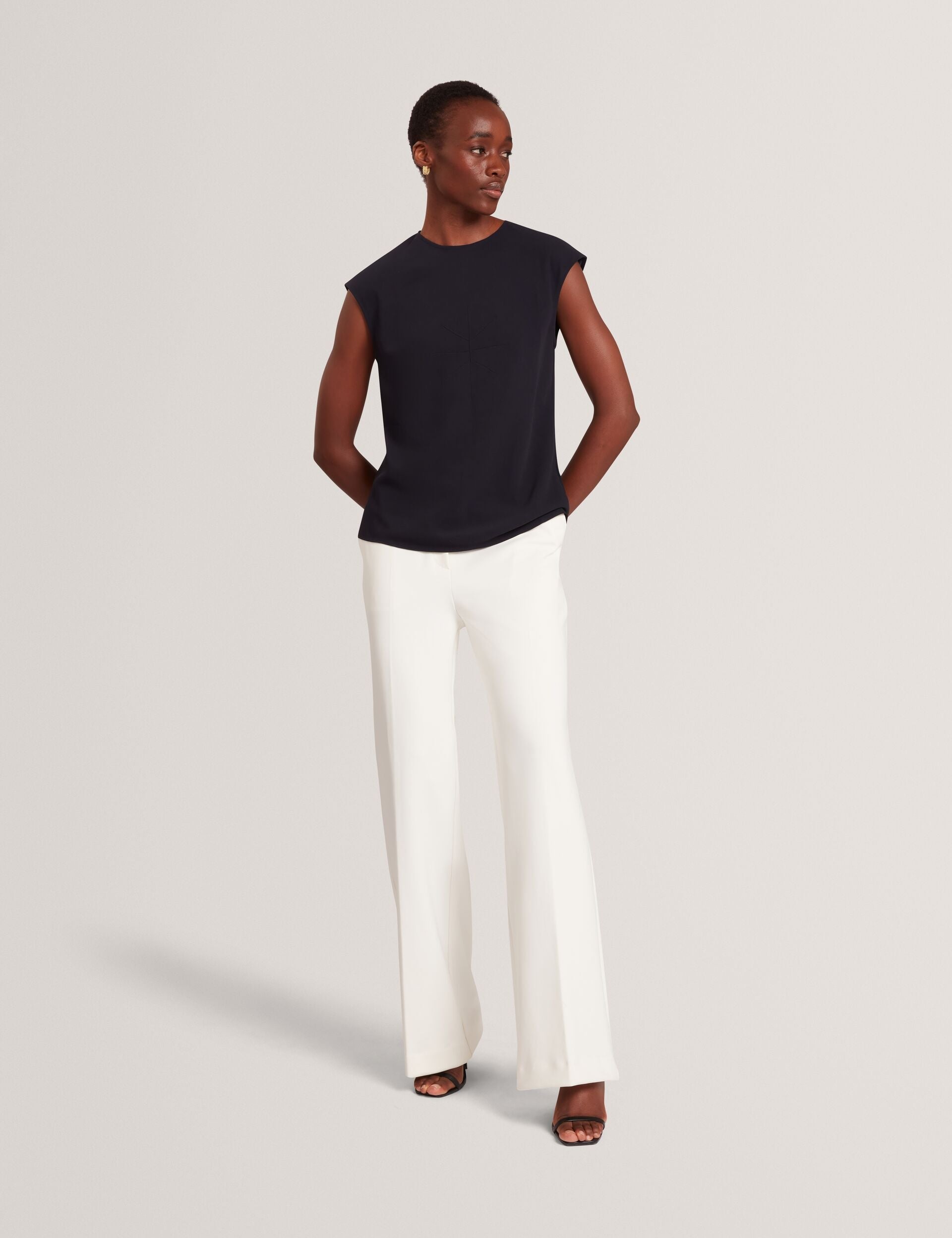 Ted Baker Marlowa Seam Detail Cap Sleeve Woven Top Women's