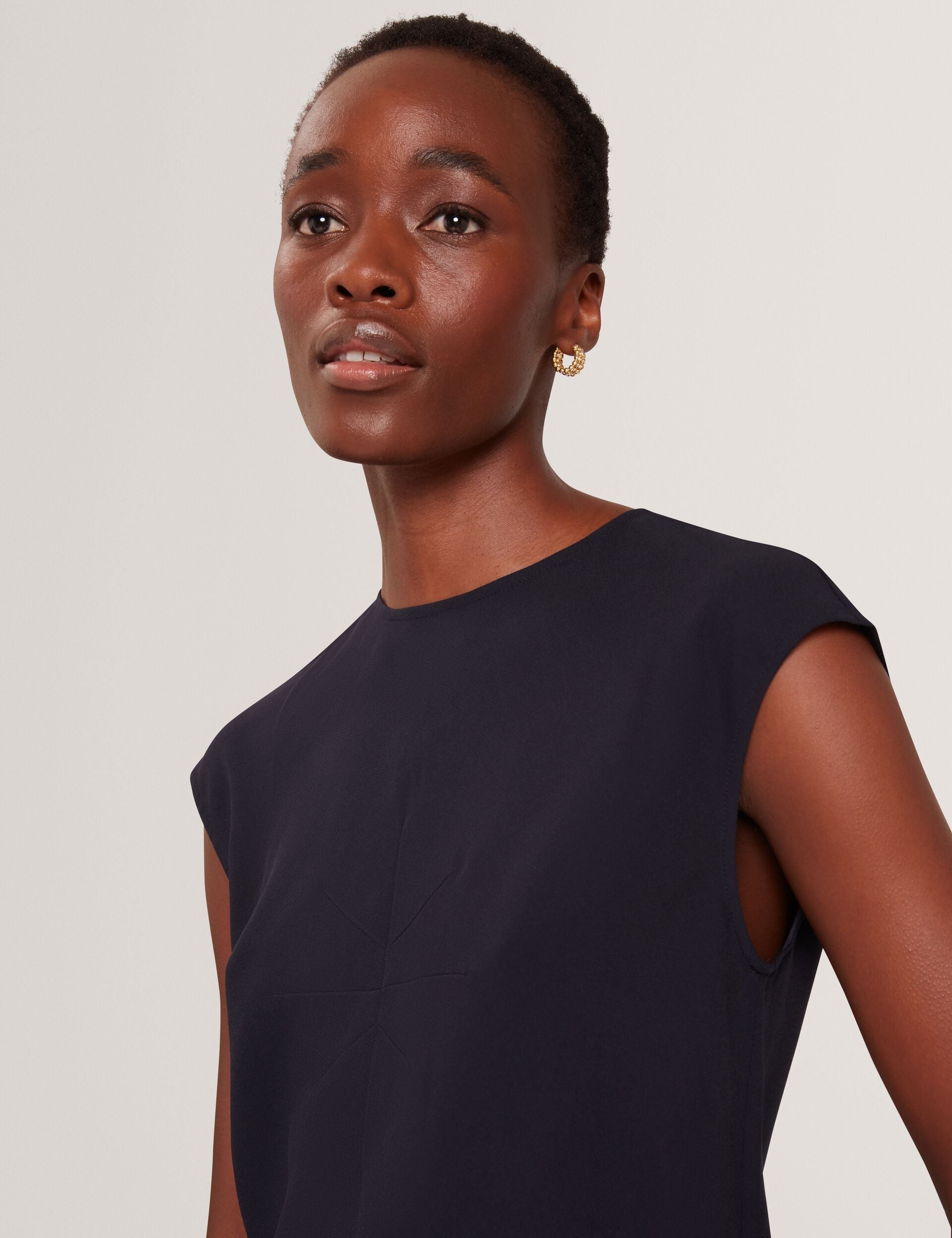 Ted Baker Marlowa Seam Detail Cap Sleeve Woven Top Women's