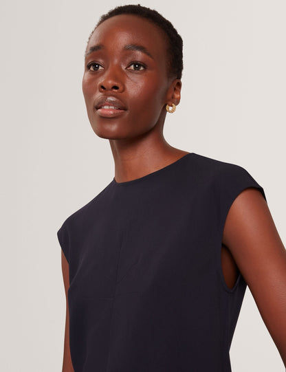 Ted Baker Marlowa Seam Detail Cap Sleeve Woven Top Women's