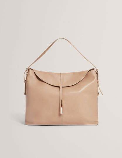 Ted Baker Rysann Bar Detail Slouch Leather Shoulder Bag Women's