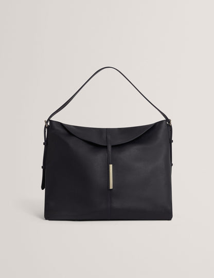Ted Baker Rysann Bar Detail Slouch Leather Shoulder Bag Women's