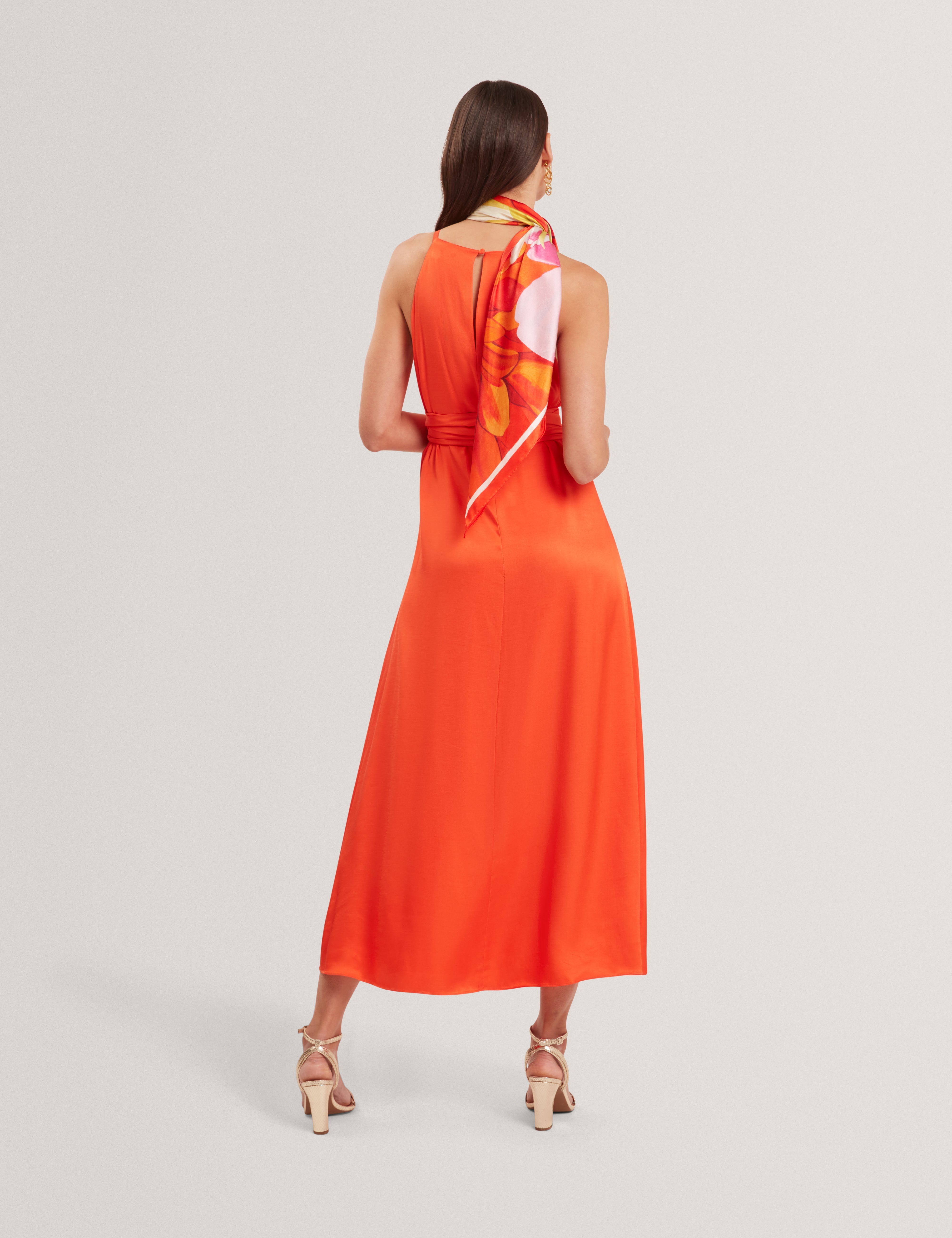 Ted Baker Beckki Wrap Tie Waist Strappy Midi Dress Women's